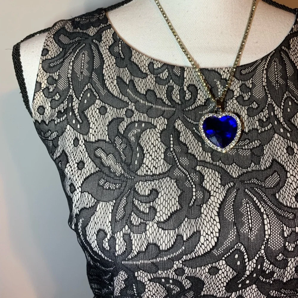 Heart Soul Black Lace Overlay Dress - Picture 3 of 9